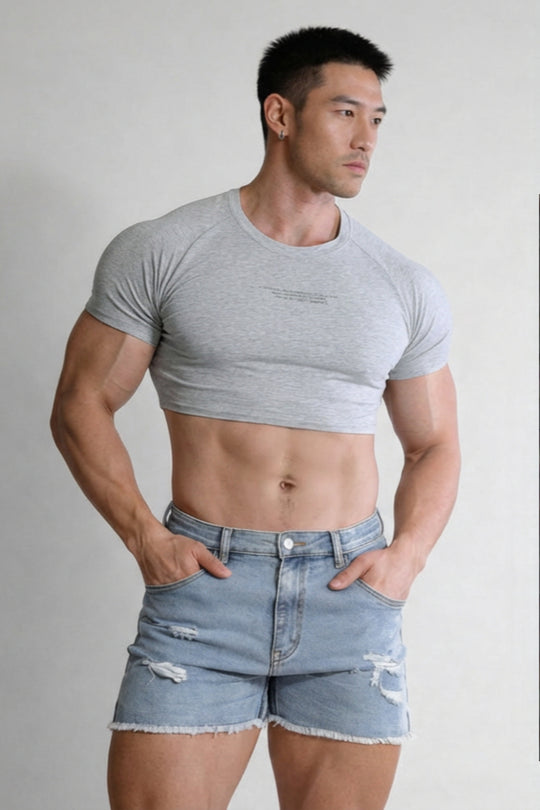 Muscle-Fit Crop Tee - JJ Verse