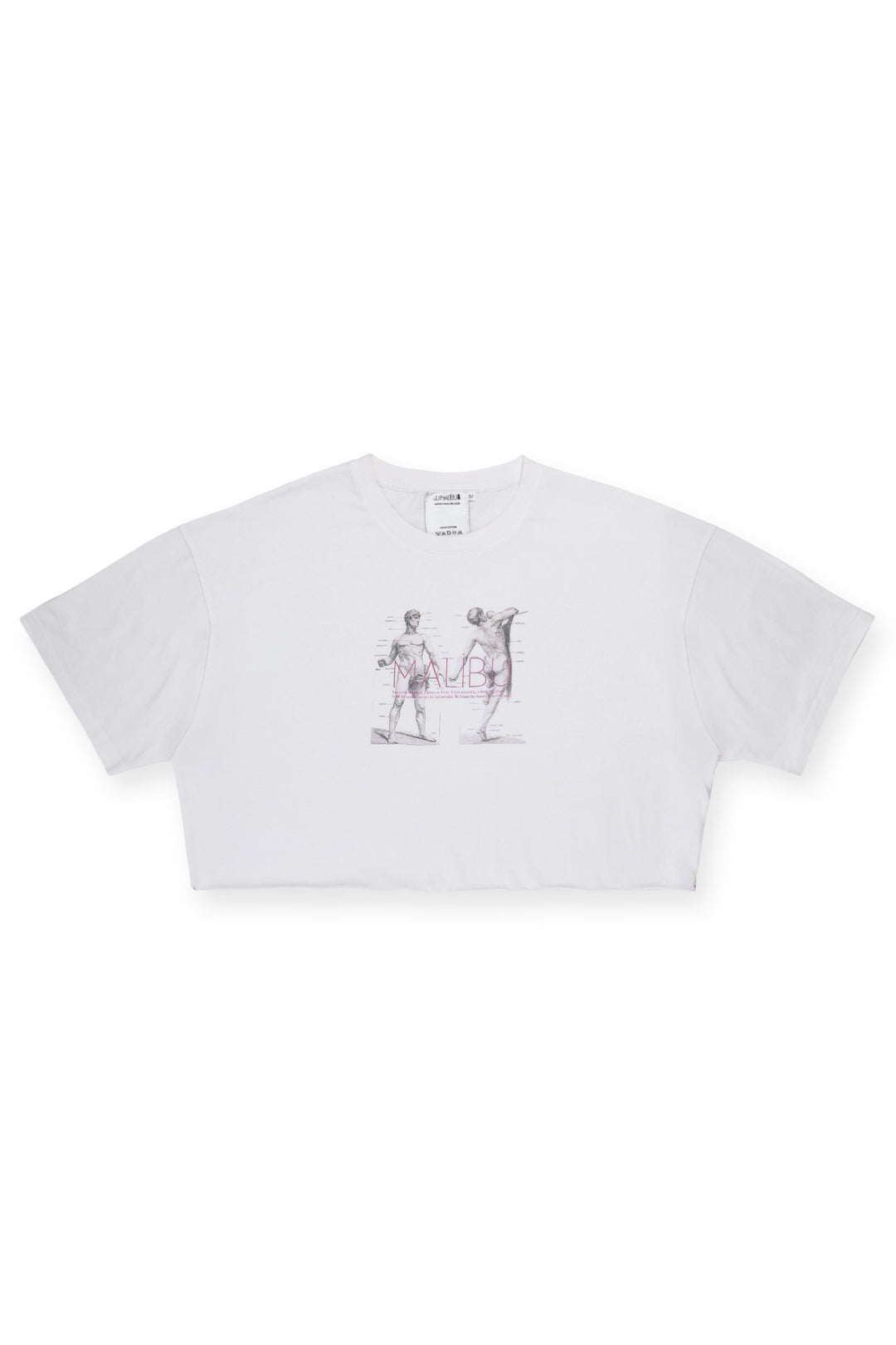 Vintage-Washed Drop-Shoulder Crop Tee - Anatomy