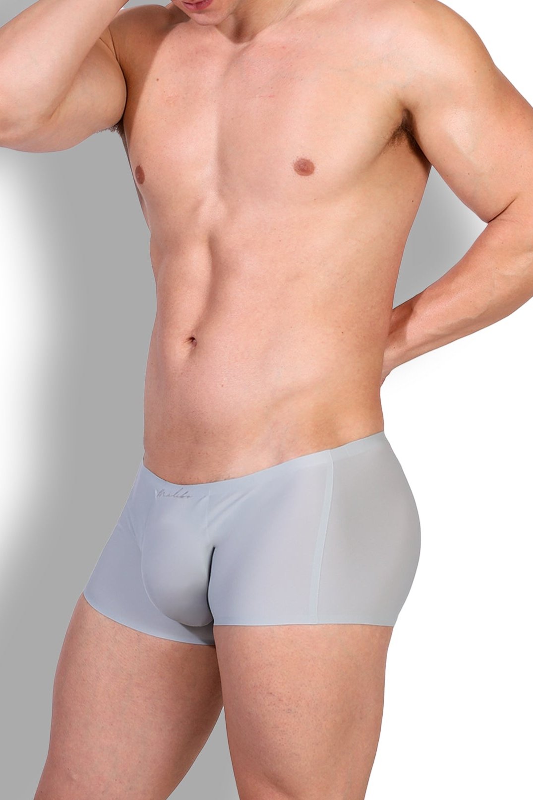 Come-Over Silky Seamless Boxer Briefs - Fog Grey