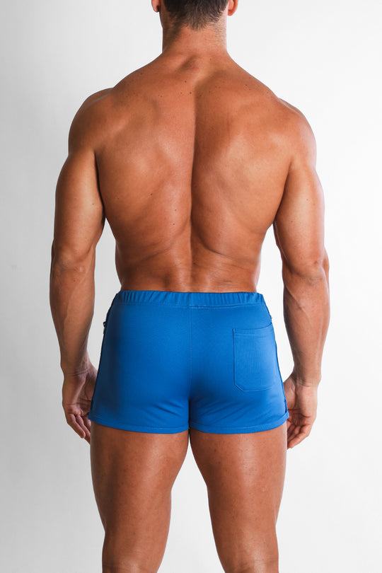 For-the-Night 2" Gym Short Shorts with Drawstring - Solid Blue