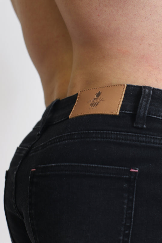 Cheeky Summer 2.5" Denim Brief Shorts - Black