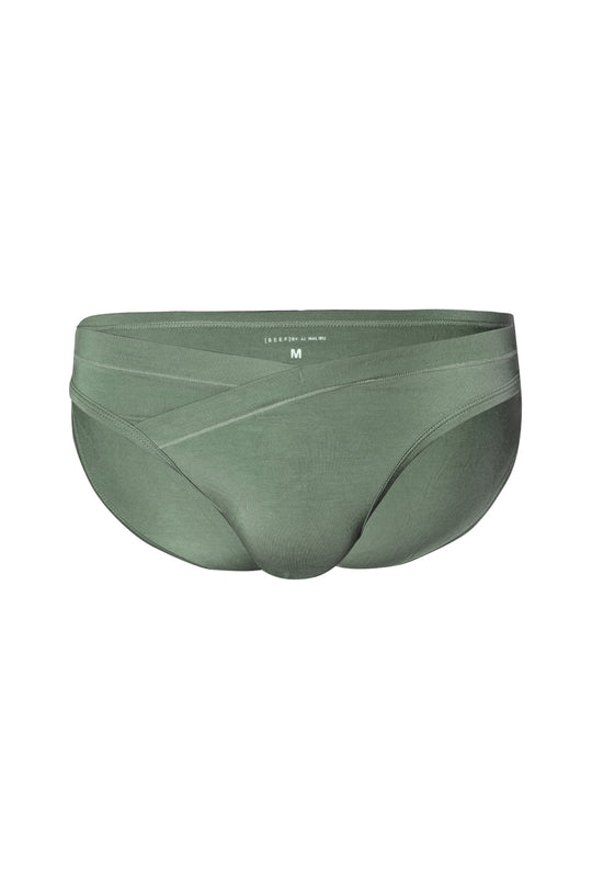 Soft Modal Criss-Cross Briefs - Green