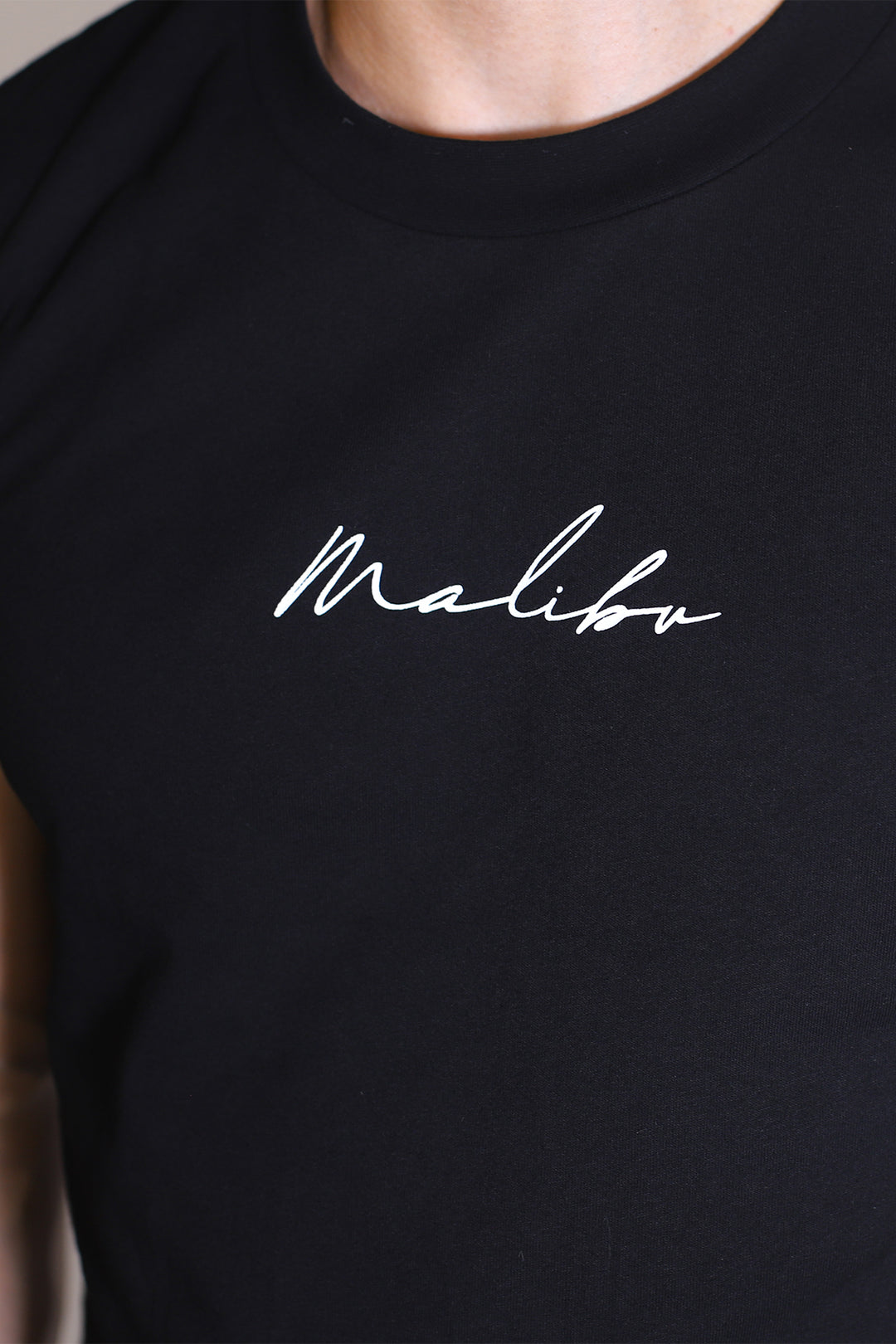 Escapism Muscle-Fit Crop Tank - B&W JJ Logo