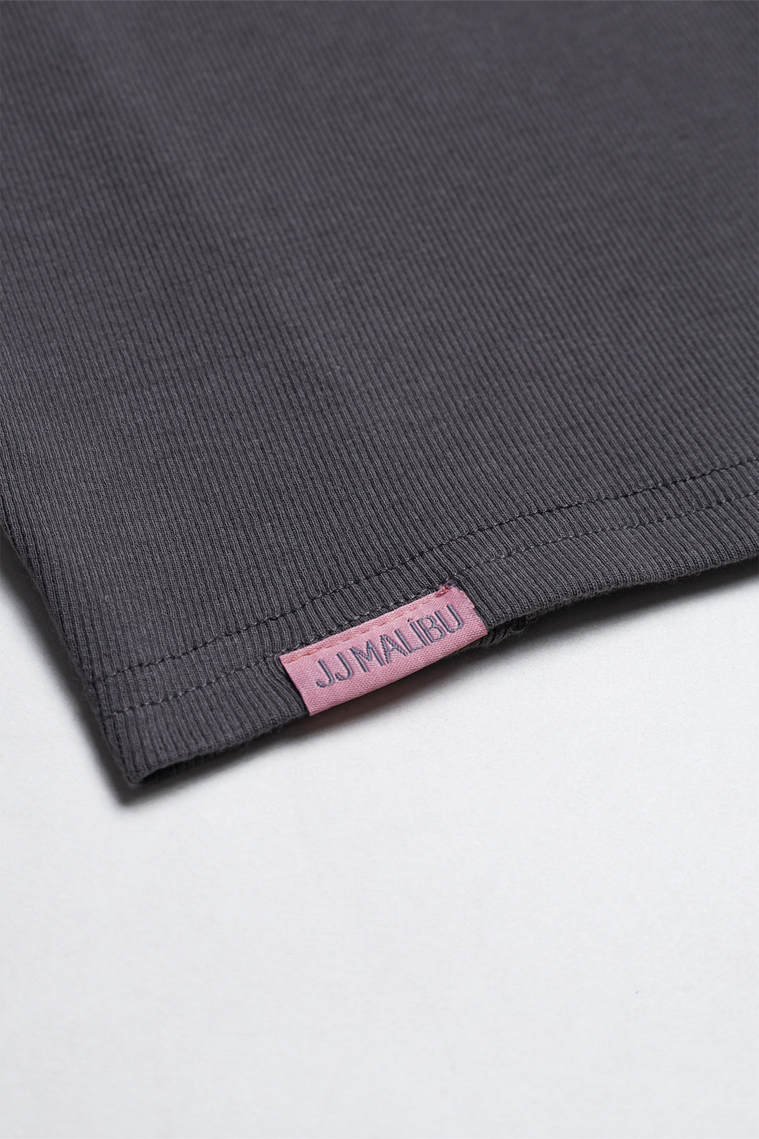 Cap Sleeve Rib Knit Crop Top - Storm Grey