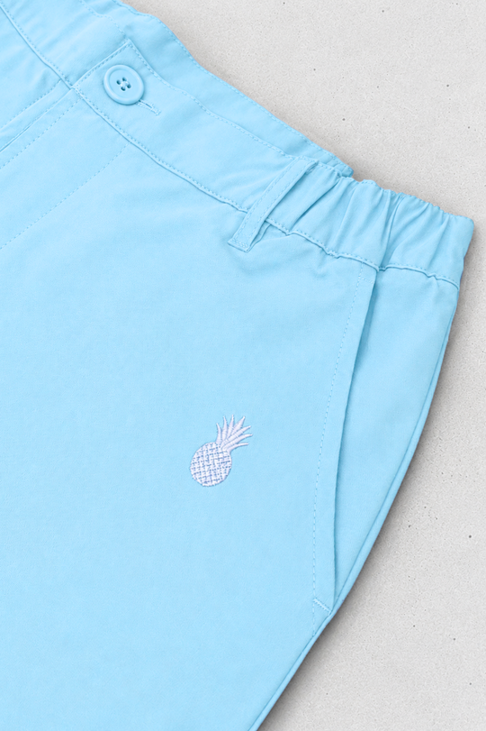 Muscle-fit Men's 2.5'' Stretchy Chino Shorts - Pale Blue