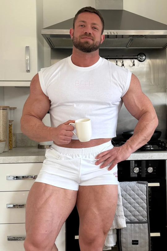 Varsity 2" Short Shorts with Zipper Pocket  - White