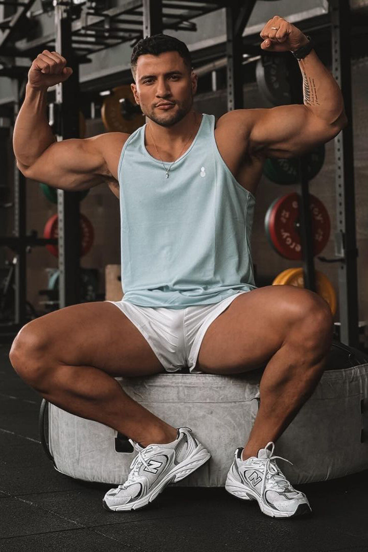 JJ Cool-Dry Gym Stringer - Sky Blue